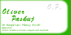 oliver paskuj business card